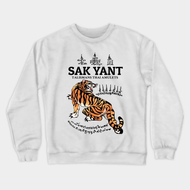 Tiger Tattoo Crewneck Sweatshirt by KewaleeTee